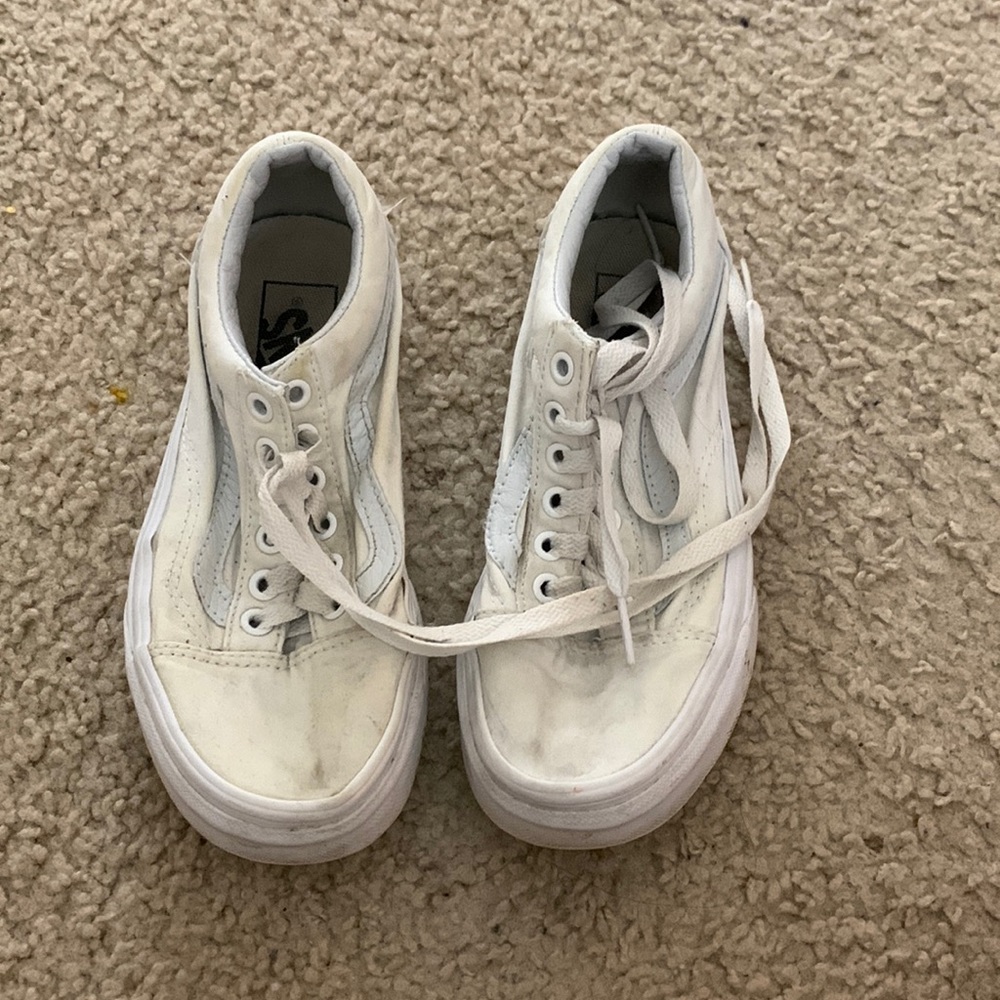 Old skool white vans
